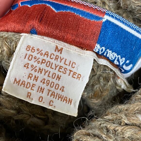 Vintage Contempo Casuals Womens Size M Brown Knit Turtleneck Sweater - Picture 7 of 7